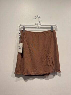 Aritzia Sunday Best Brown Mini Skirt